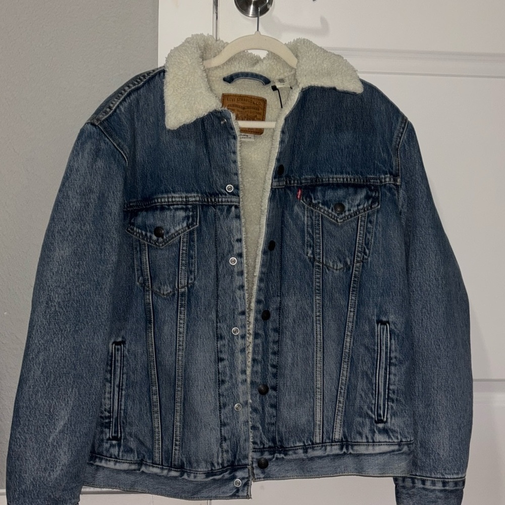Levi denim jacket with Sherpa